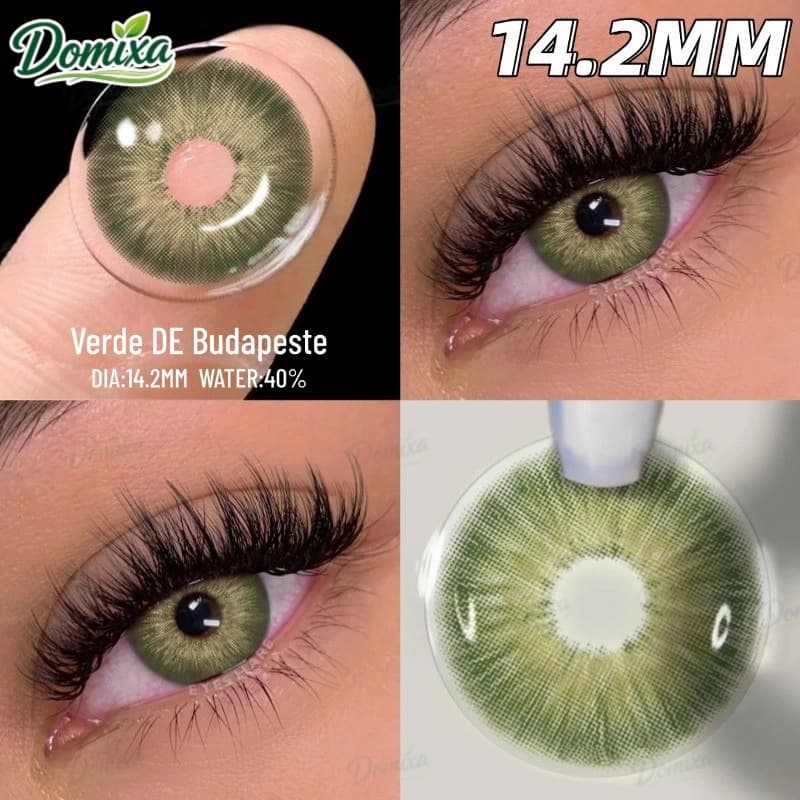 Lentes de contato de cor natural, 2 lentes por embalagem, mistura perfeita, lentes de contato descartáveis ​​anuais-DO
