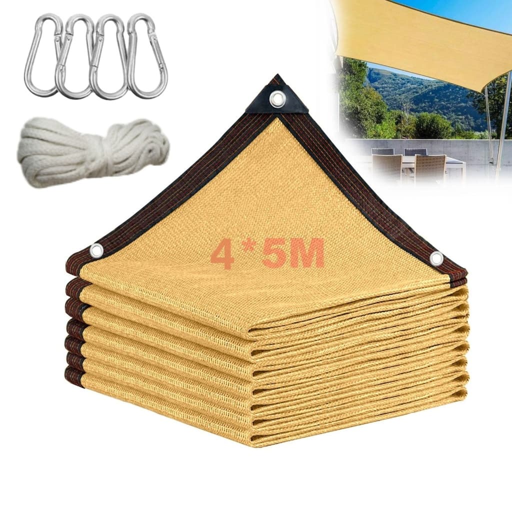 Tela de Sombreamento 4x5m Sombrite 90% Proteção Solar para Garagem Jardim e Varanda