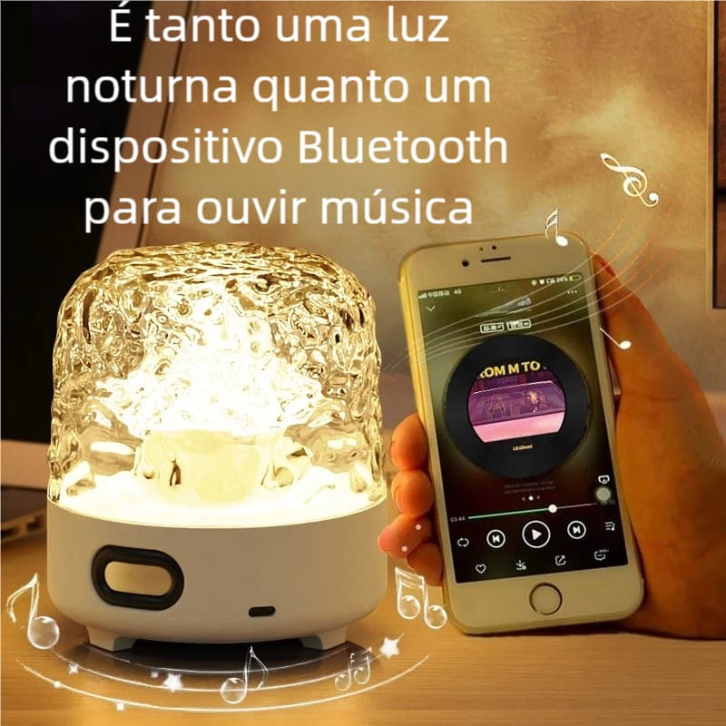Caixa de som Bluetooth com luz, 16 cores variáveis | Acompanha controle remoto + som de alta definição