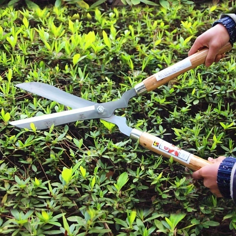 Tesoura de Poda Grama Jardim Cerca Viva Oferta Cerca-viva Tesourão Jardinagem Cabo Madeira