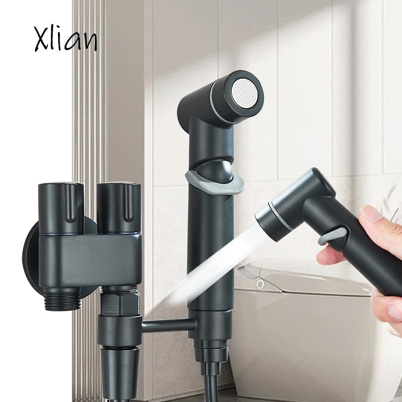 KIT De Banheiro Chuveiro Higiênico Duas Saídas 1/2mm Com Conjunto De Pulverizador De Registro