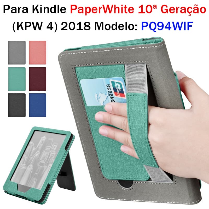 Para Kindle PaperWhite 10ª Geração 2018 KPW4 (Modelo: PQ94WIF) E-Book Capa Fina Capa Magnética Leve e Poderosa