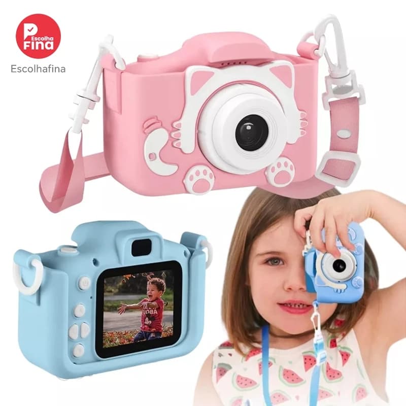 ⚡Envio rápido⚡Camera Infantil Digital Filmadora Infantil Mini Maquina Fotografica Infantil Fotografa E Filma Tira Foto D