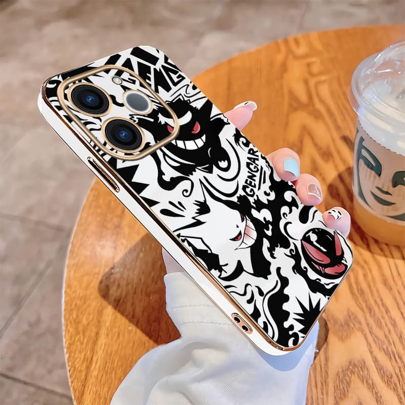 realme Note 70 60 60x Note60x Capa Pokemon Gengar Monstro Brilhante Revestida Fofa Macia