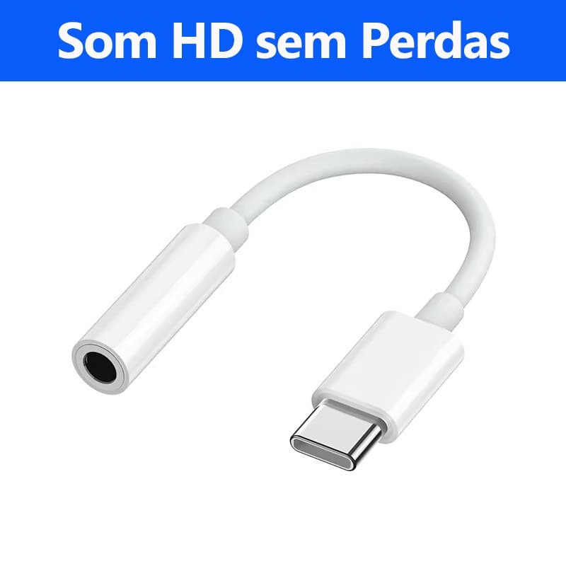 Kit 2/1 Cabo Adaptador Tipo C Usb-c Para Fone Ouvido P2 P3 3.5mm Adaptador usb c para p2 samsung Xiaomi