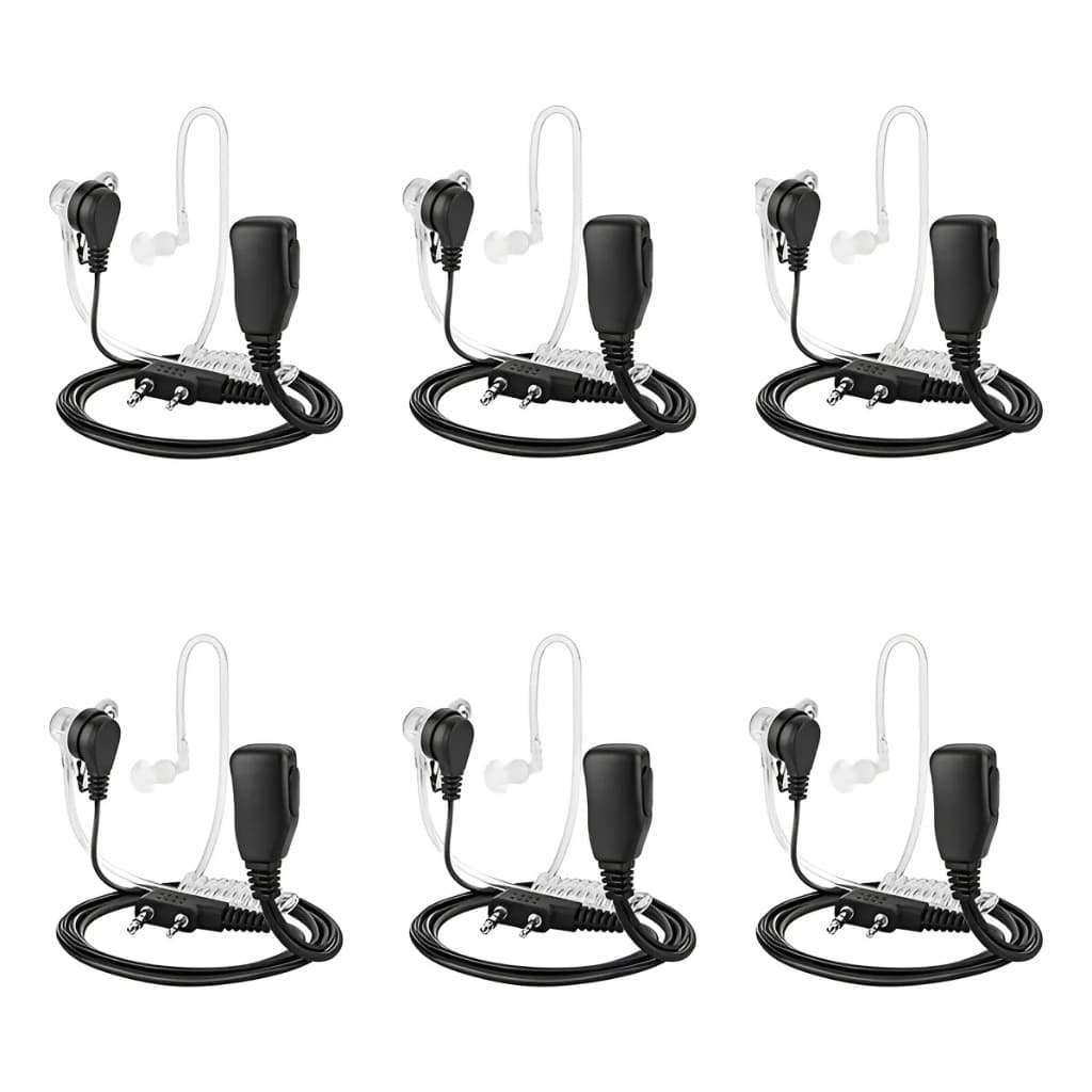 Kit 6 Fone Silicone Rádio Comunicador Para Baofeng 777s Uv5r+Nf
