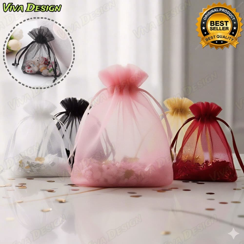 Kit 50/100 Un Saco Saquinho Organza Tule Saquinho 7x9 9x12 10x15 Festa Casamento bolsa para guardar batom