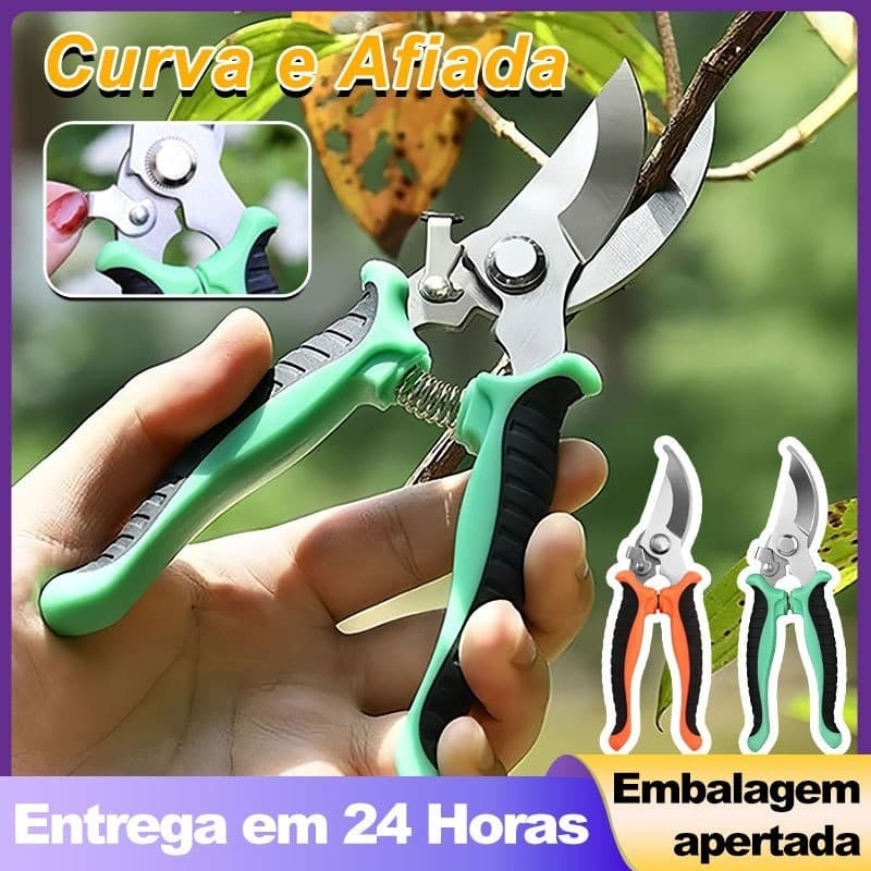 Tesoura de Poda Tesoura Aço inoxidável Super Afiada para Jardinagem Floricultura Antiderrapante
