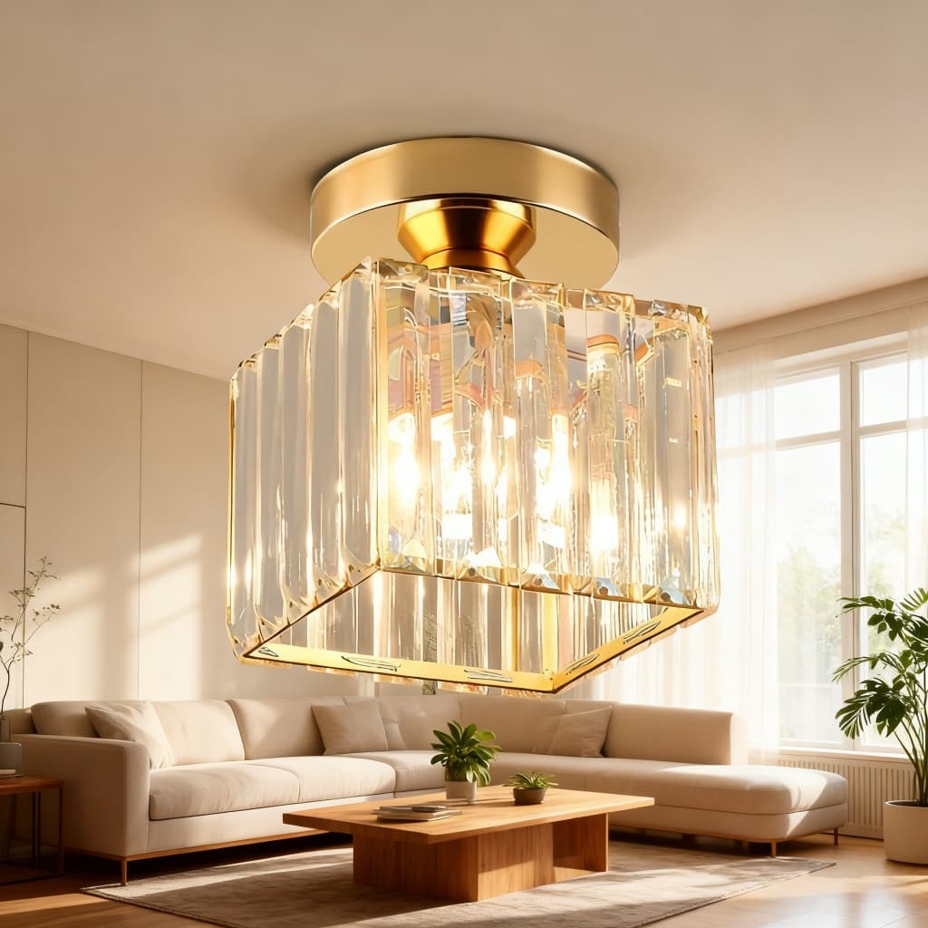 Lâmpada LED Moderna E27 Com Luz De Teto De Cristal Para Corredor , Varanda 110V-220V