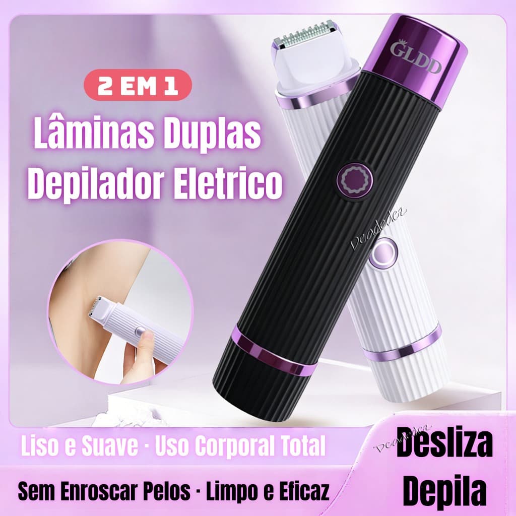 🔥Free Gift🔥 Barbeador Elétrico Para Mulheres 2 Em 1 Recarregável Navalha Dupla Removedor De Pêlos
