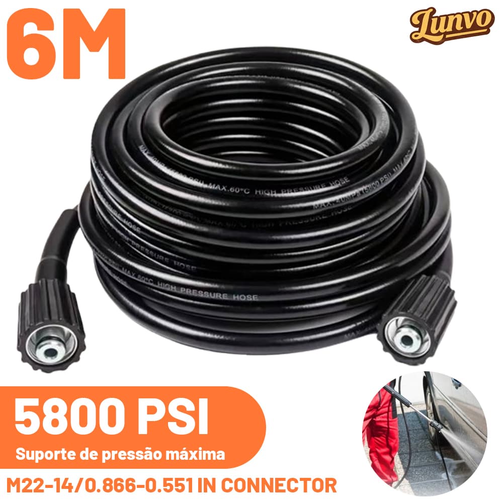 Mangueira Reforçada p/ Lavadora WAP Ousada Plus 2200 – Trama Nylon Alta Pressão