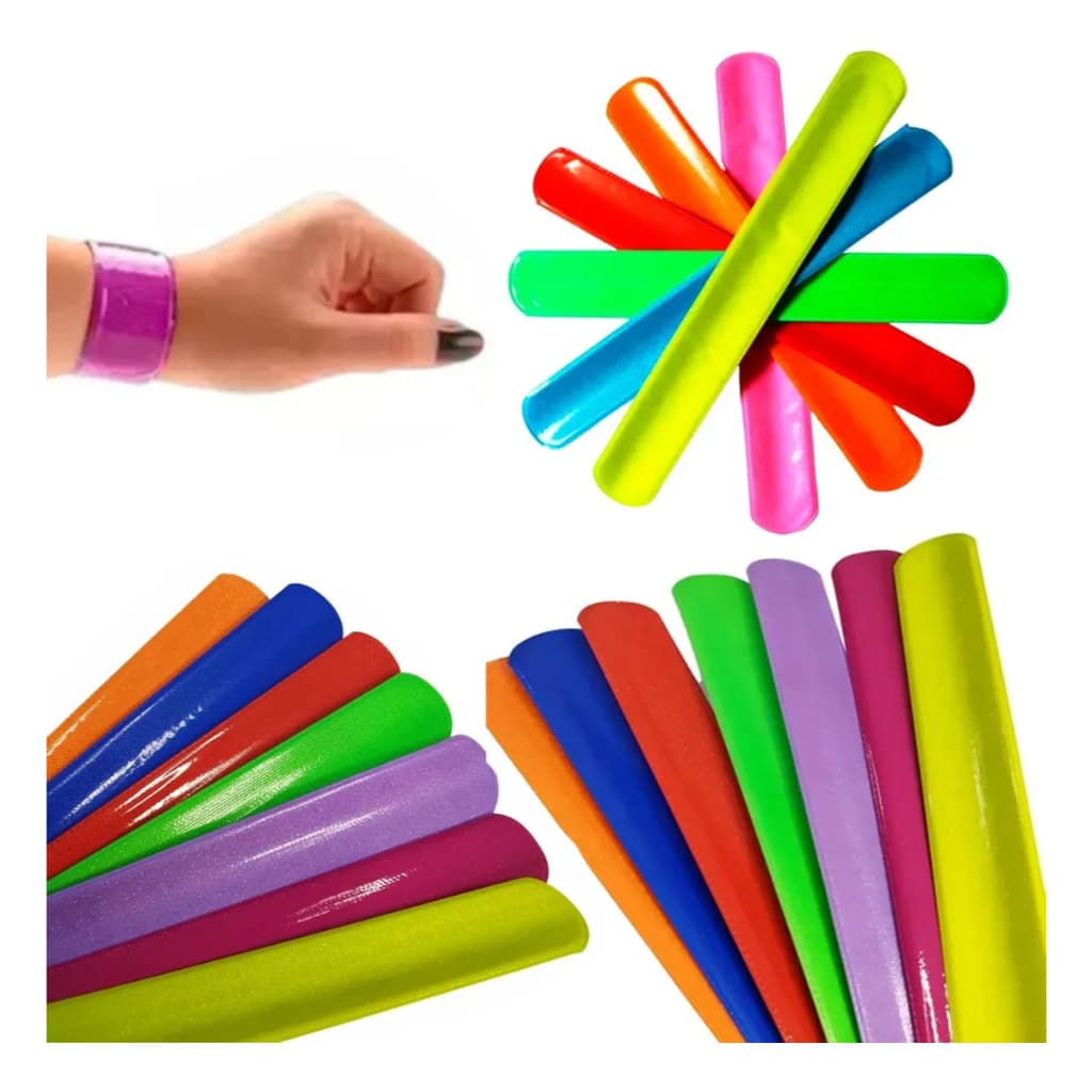 Pulseira Bate Wrap Party Club Com 100 Peças Em Cores Sortidas