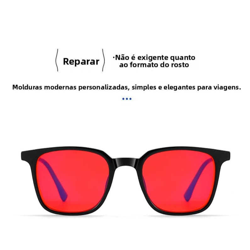 99% Lentes de PC Vermelhas Anti-Luz Azul 2025 Óculos de Proteção contra Radiação Auxílio para Sono