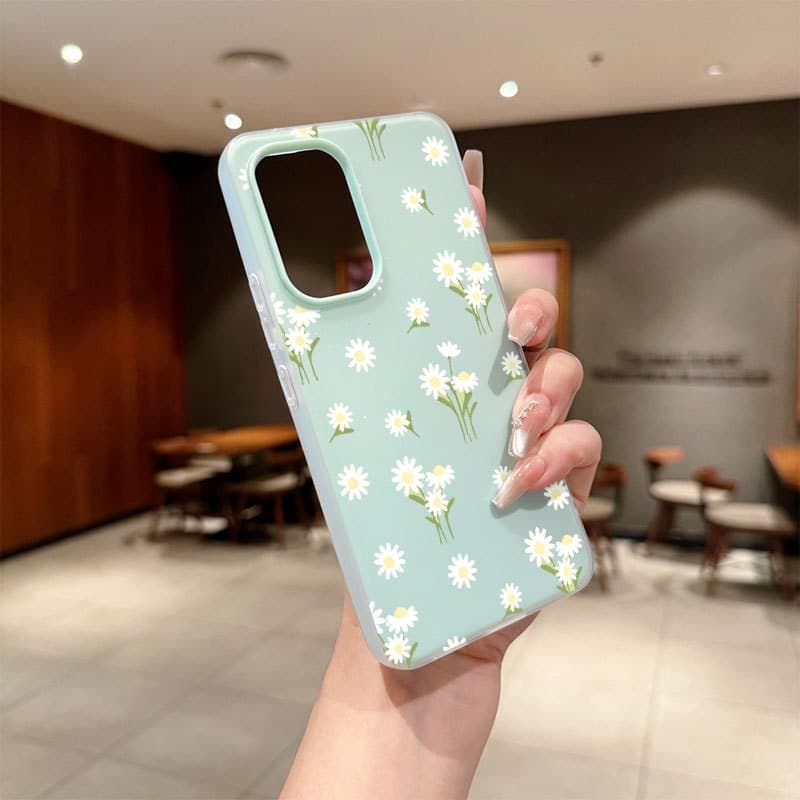 Flores Frescas 2 Em 1 Geléia Capa Capinha Para Samsung Galaxy A05 A11 A15 A17 A15 A23 A07 A32 A23 A36 S25 A50 A56 Caso D