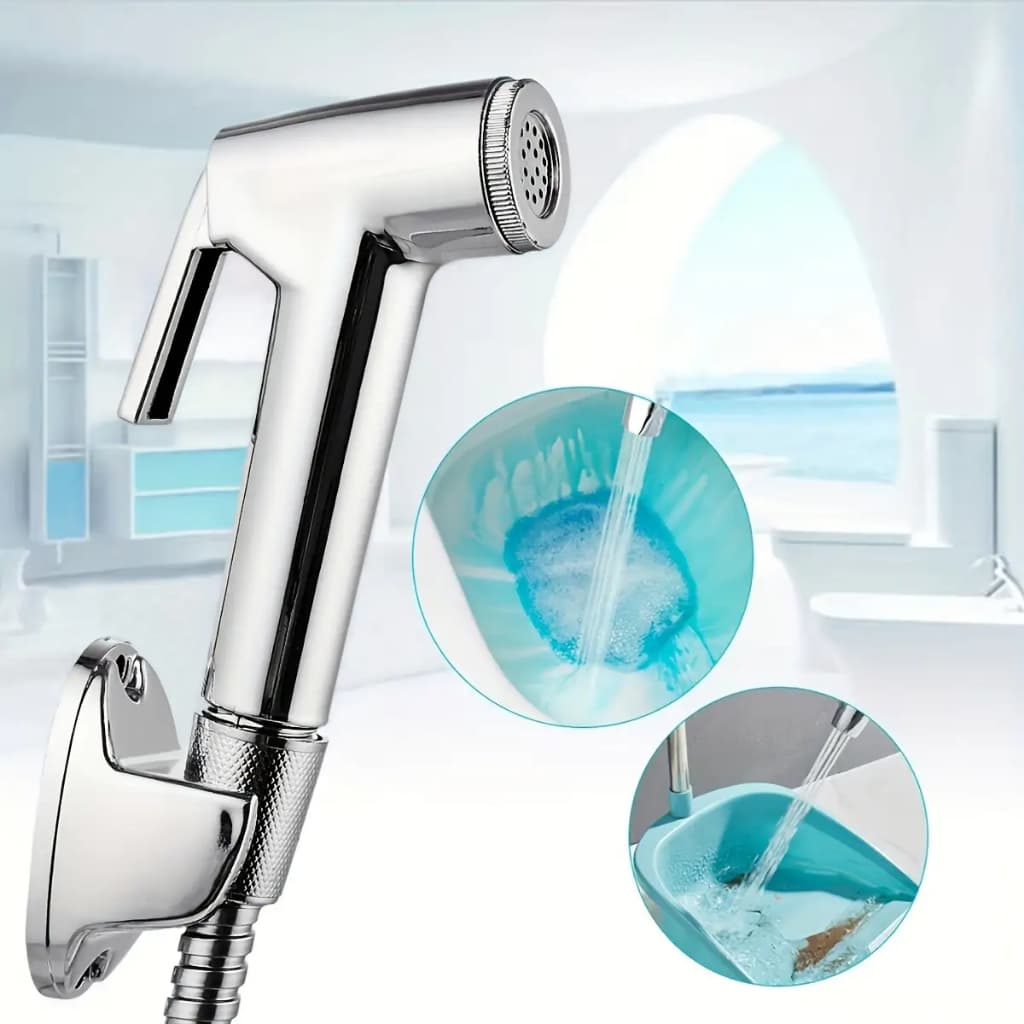 Chuveiro Sanitário Completo Luxo Metal 1.2m Privado