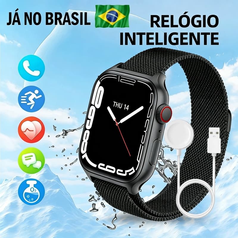 Relógio inteligente 38mm Mini Série10, calculadora e função Bluetooth projetada para pulso fino, incluindo duas alças