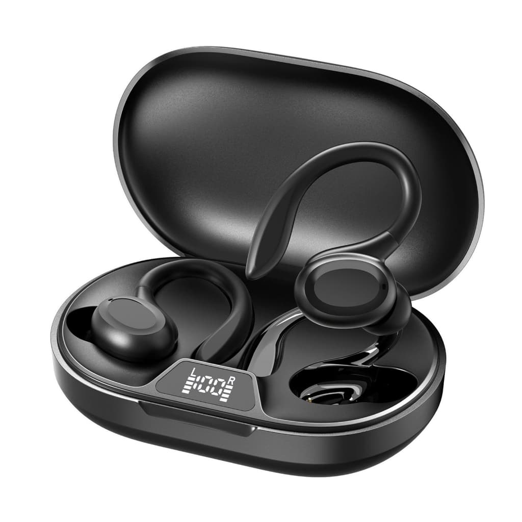 Fone de ouvido esportivo Bluetooth com gancho para orelha