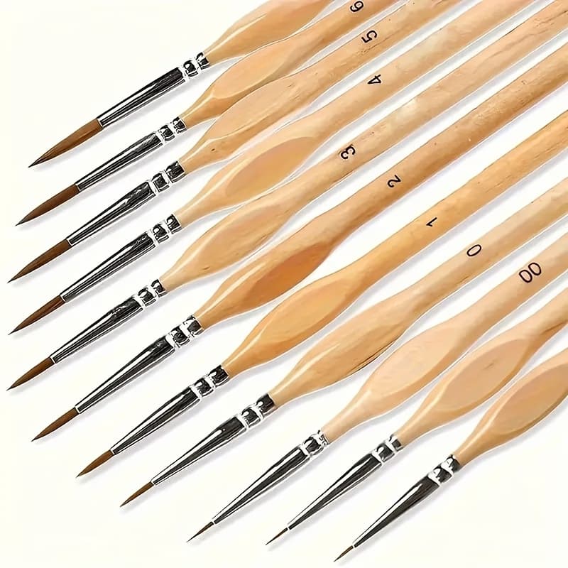 Conjunto De Pincéis De Artista Profissional De 11 Peças Para Pintura A Óleo E Acrílica , Presente De Feriado