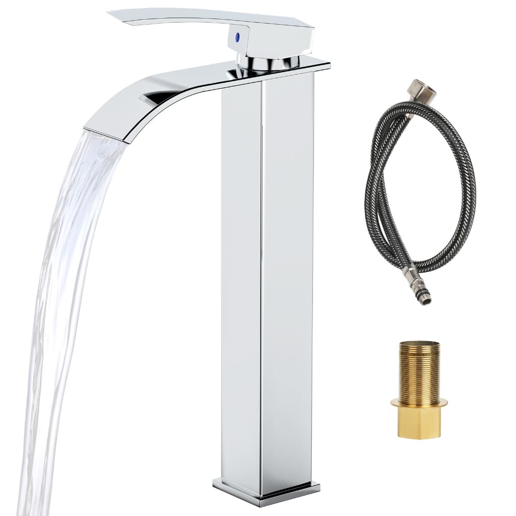 Torneira Cascata para Banheiro Bica Alta em Aço Inox 304