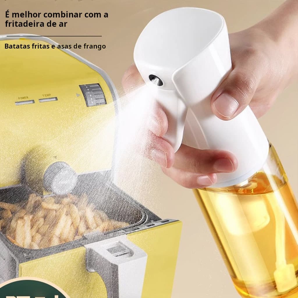 Bote de spray de azeite de oliva de 220 ml, vidro, adequado para forno de ar, sem BPA