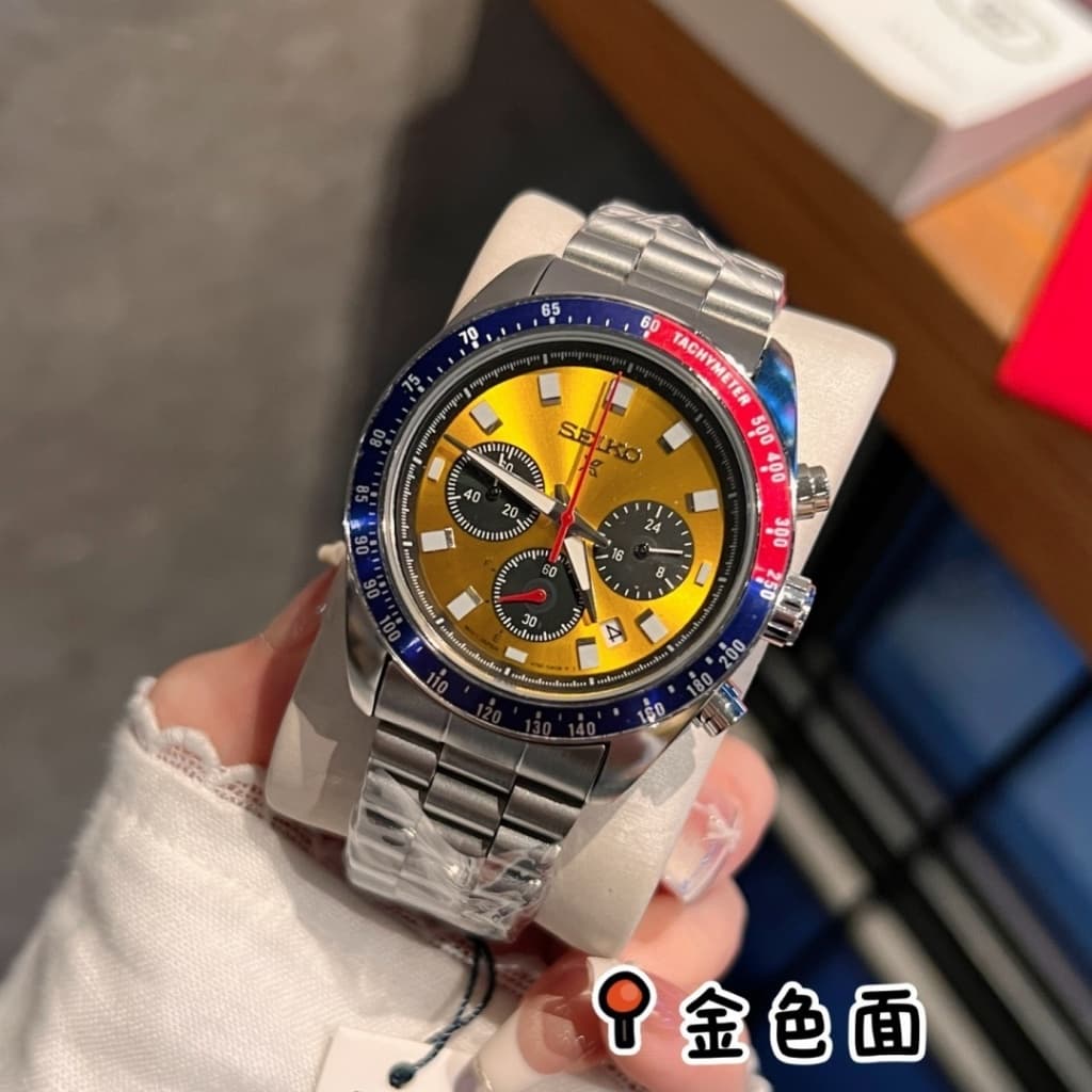 Novo movimento de quartzo Seiko três olhos Display solar relógio de quartzo moda tendência Casual relógio de pulso mascu