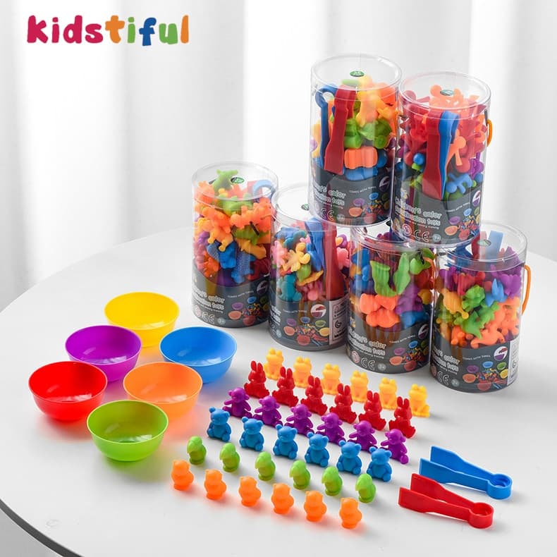 Classificação Brinquedos Contagem De Cores Para Crianças Pré-Escola Montessori Educacionais