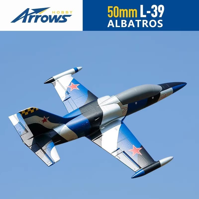 Avião modelo de controle remoto vetorial Arrows 50mm L39 PNP
