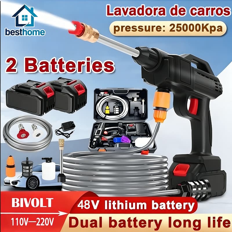 Lavadora de Alta Pressão Portátil Profissional Sem Fio Recarregável Original Envio Imediato