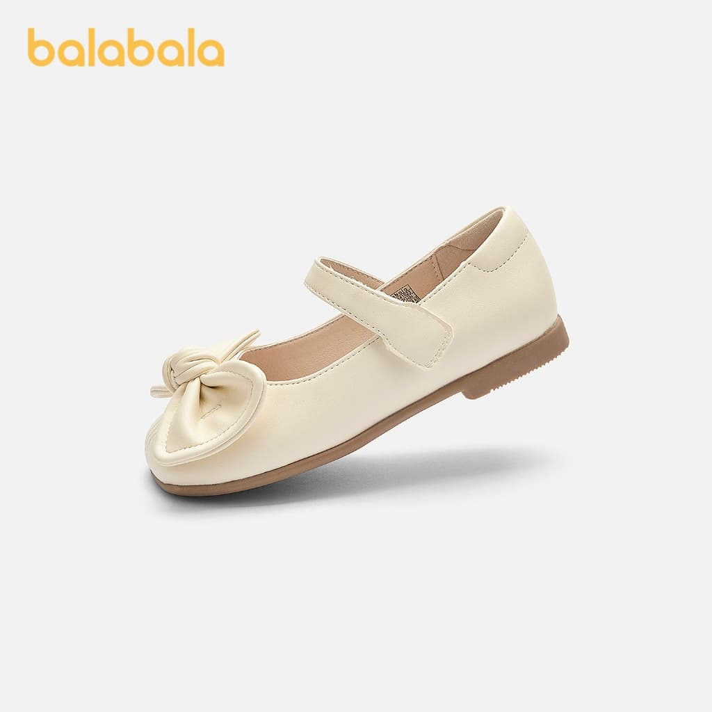 balabala 2026 Verão Novas Meninas Bowknot Sapatos De Couro Doce Princesa Vestido De Festa Bonitos Para Casamento De Aniv