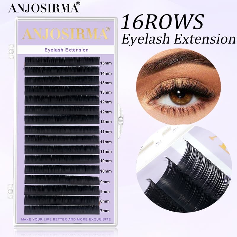 ANJOSIRMA Pestana Sintética Extensor De Mink 16 Linhas/Set , 7-15mix J B C D DD De Maquiagem Natural Avançada