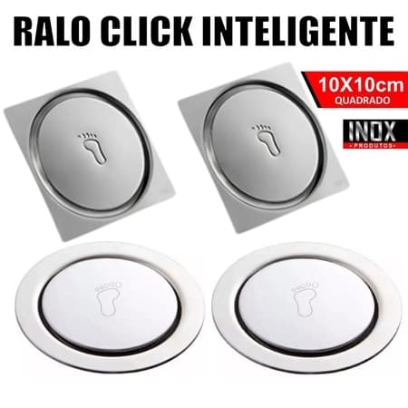 10x10 Cm Quadrado Redondo Inox Cromado - Veda Cheiro Banheiro Casa Cozinha