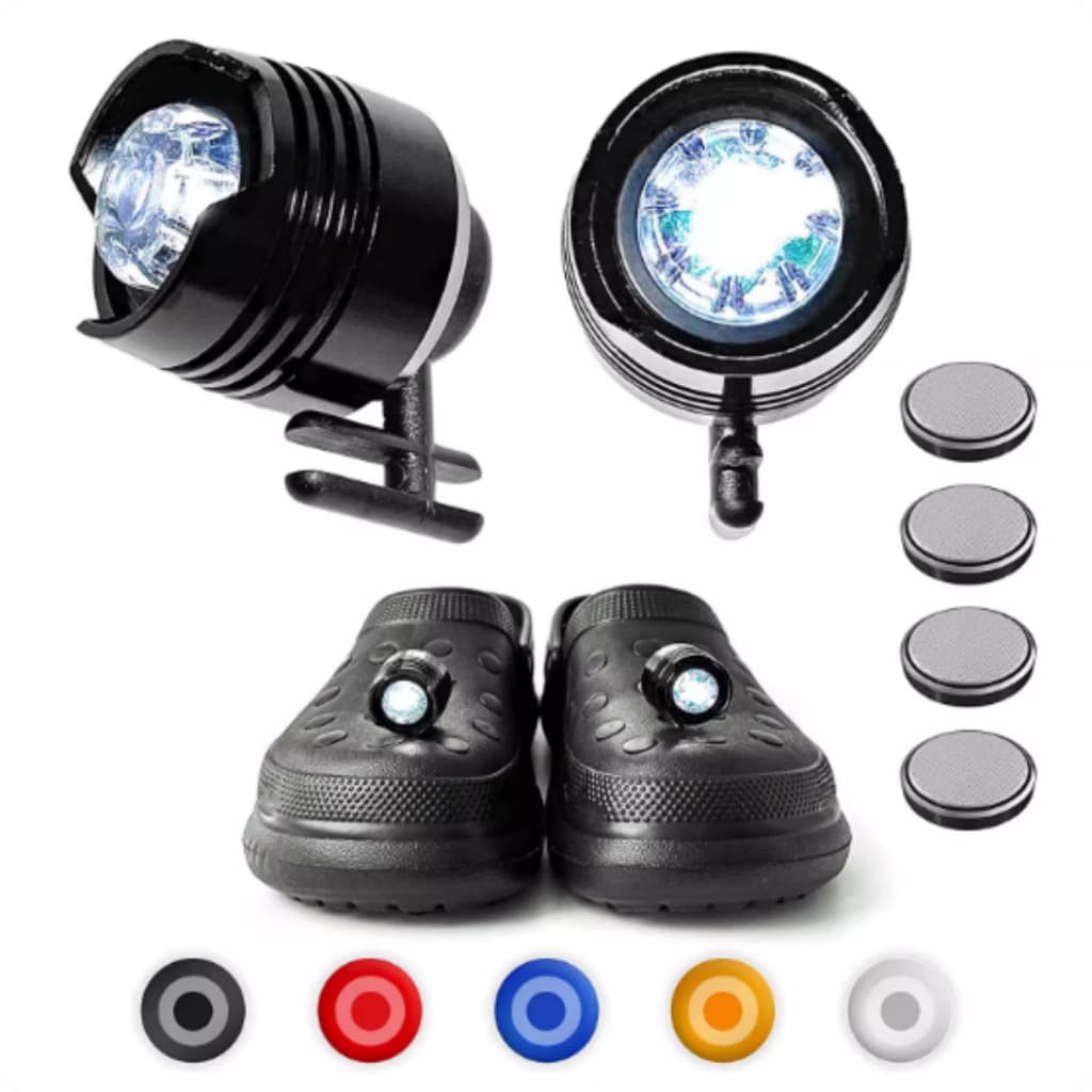 FLYTOP Faróis Para Croc 3 Tipos De Luzes Footlight Caminhadas Acampamento Aviso Esportes Ao Ar Livre Acessórios Iluminaç