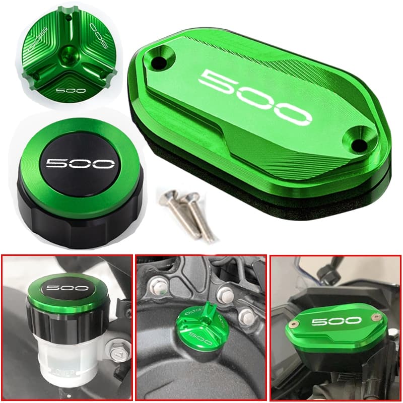 Para Kawasaki Ninja500 Z500 Ninja 500 Z 500 SE 2024-2026 Acessórios Dianteiro Traseiro Freio Reservatório De Fluido Capa