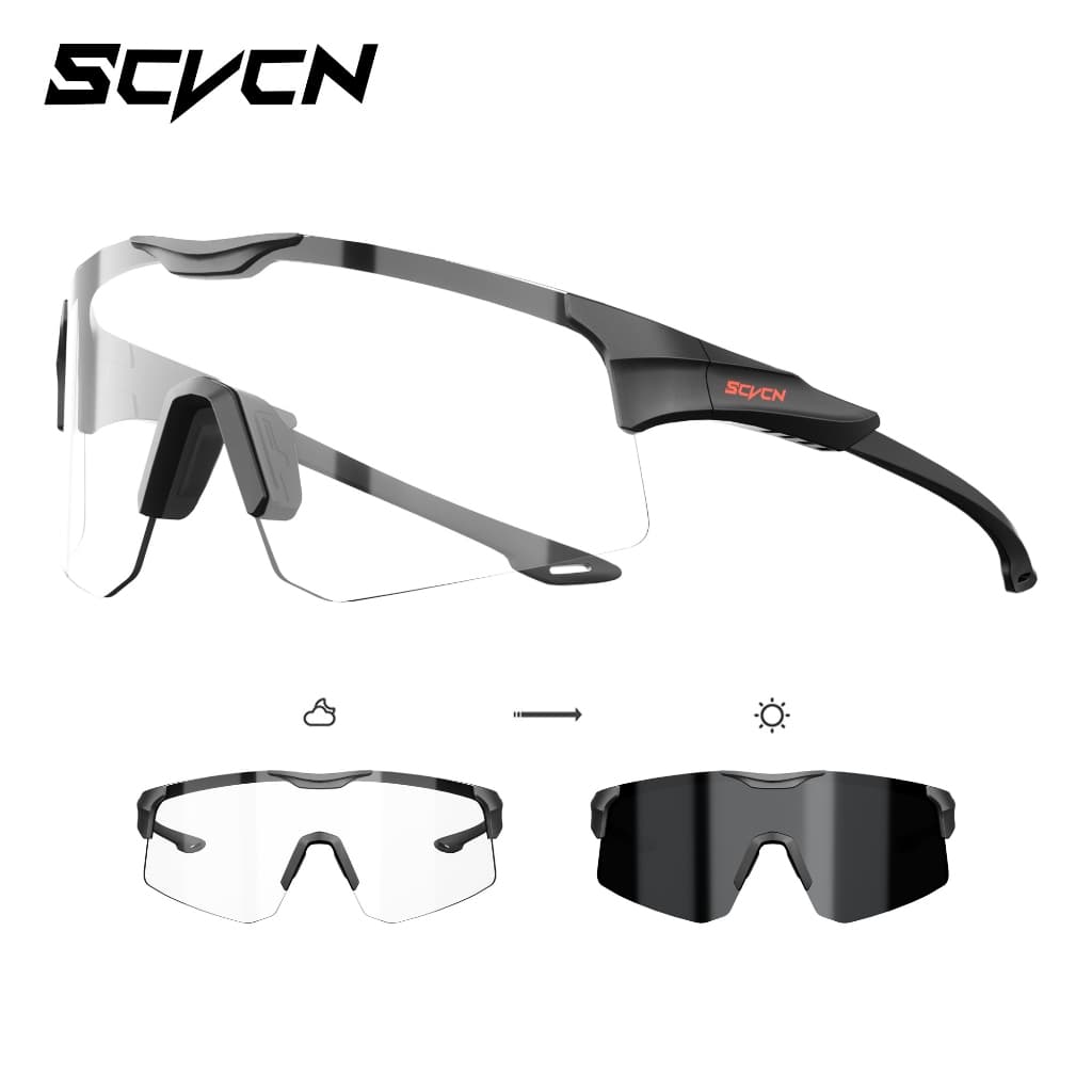 Scvcn Óculos Fotocromáticos Para Ciclismo , Verão , Esportes Ao Ar Livre , UV400 , Masculino E Feminino , Moda Casual