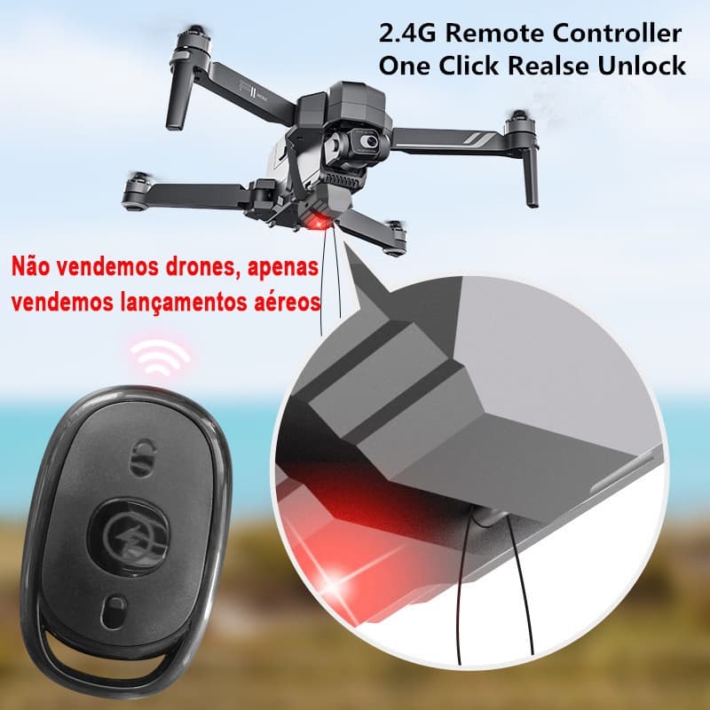 Airdrop Thrower System Para Drones 2.4 Controle Remoto Entrega Geral De Carga Útil Air Dropper Device Acessórios