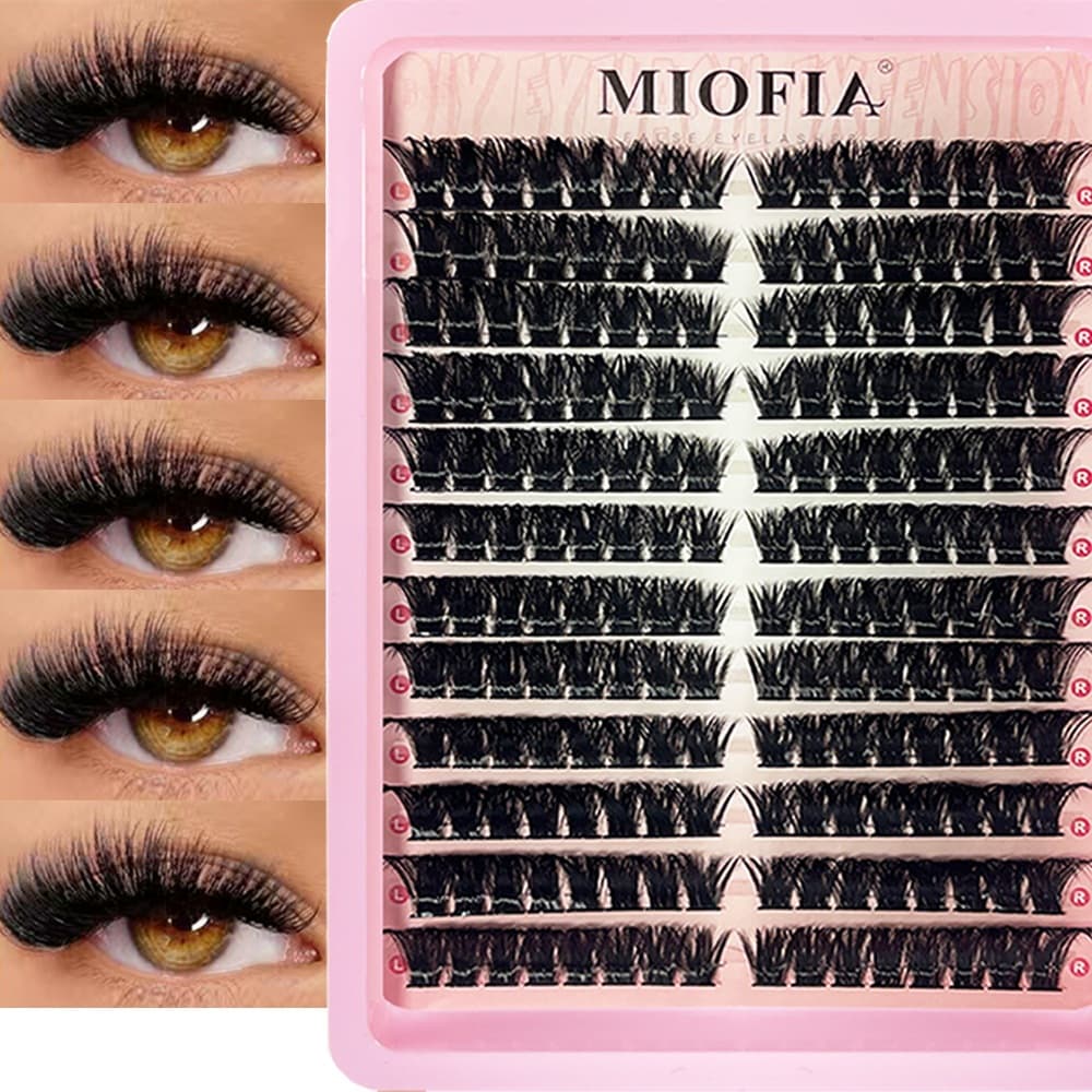 MIOFIA 8-16mm Cílios postiços macios mistos adequados para iniciantes
