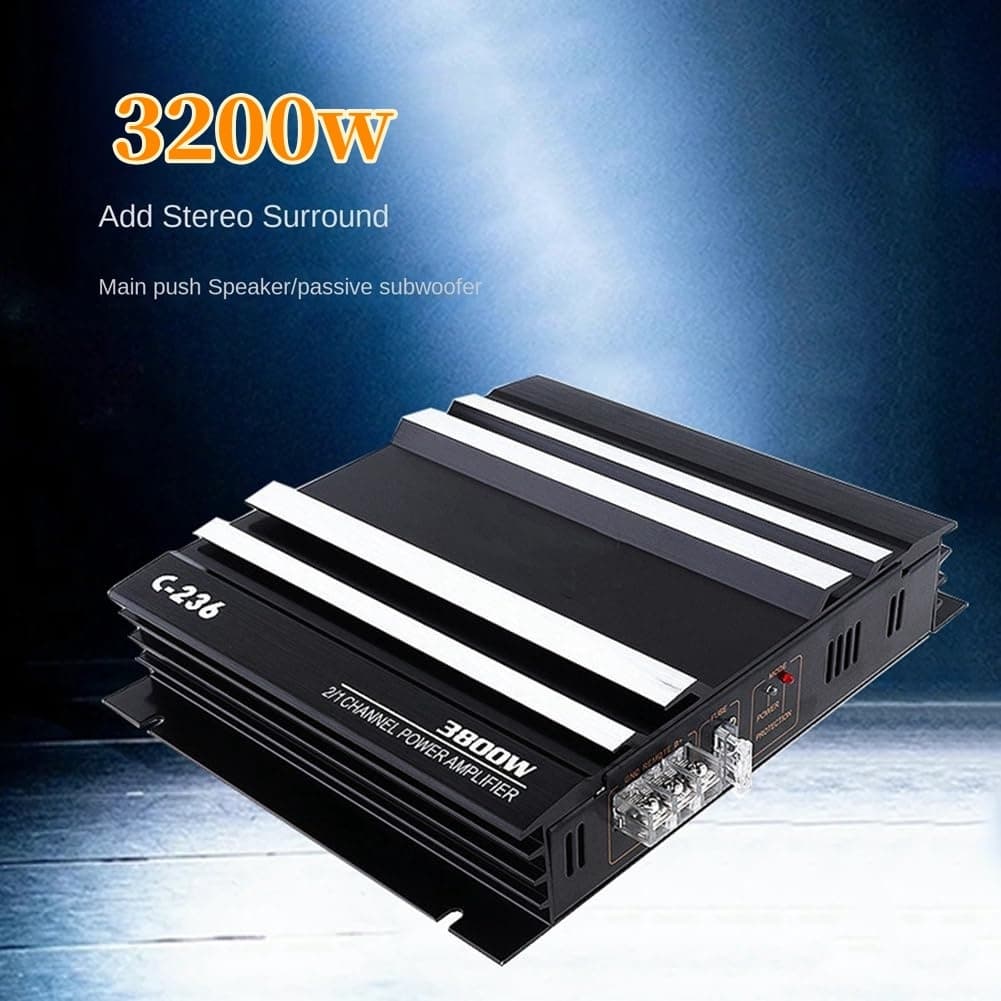 C-236 Modificação de áudio de carro de alta potência 3200W dois canais