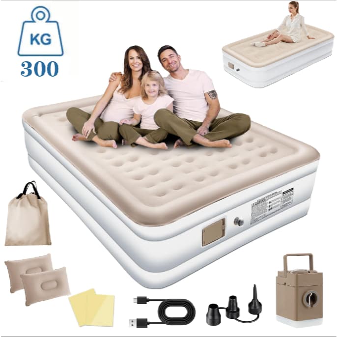 Colchão Inflável Casal Cama/Individual De Campanha Bomba Inflável Com Bateria De Lítio Integrada 205 * 155 e 200 * 100CM