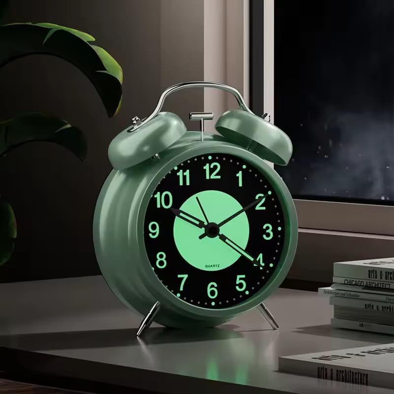 Despertador Luminoso De 3 Polegadas , Estudantes , Crianças , Forte , Despertar Para Idosos , Silencioso Com Luz Noturna