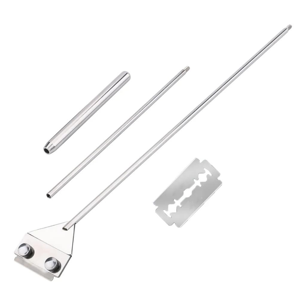 Raspador De Algas Para Aquário Aço Inox 65cm Marinho E Doce