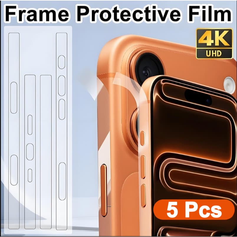 Para iPhone 17 16 Plus 15 14 13 12 11 Pro Max Adesivo De Borda De Filme Hidrogel Proteção Da Armação Lateral