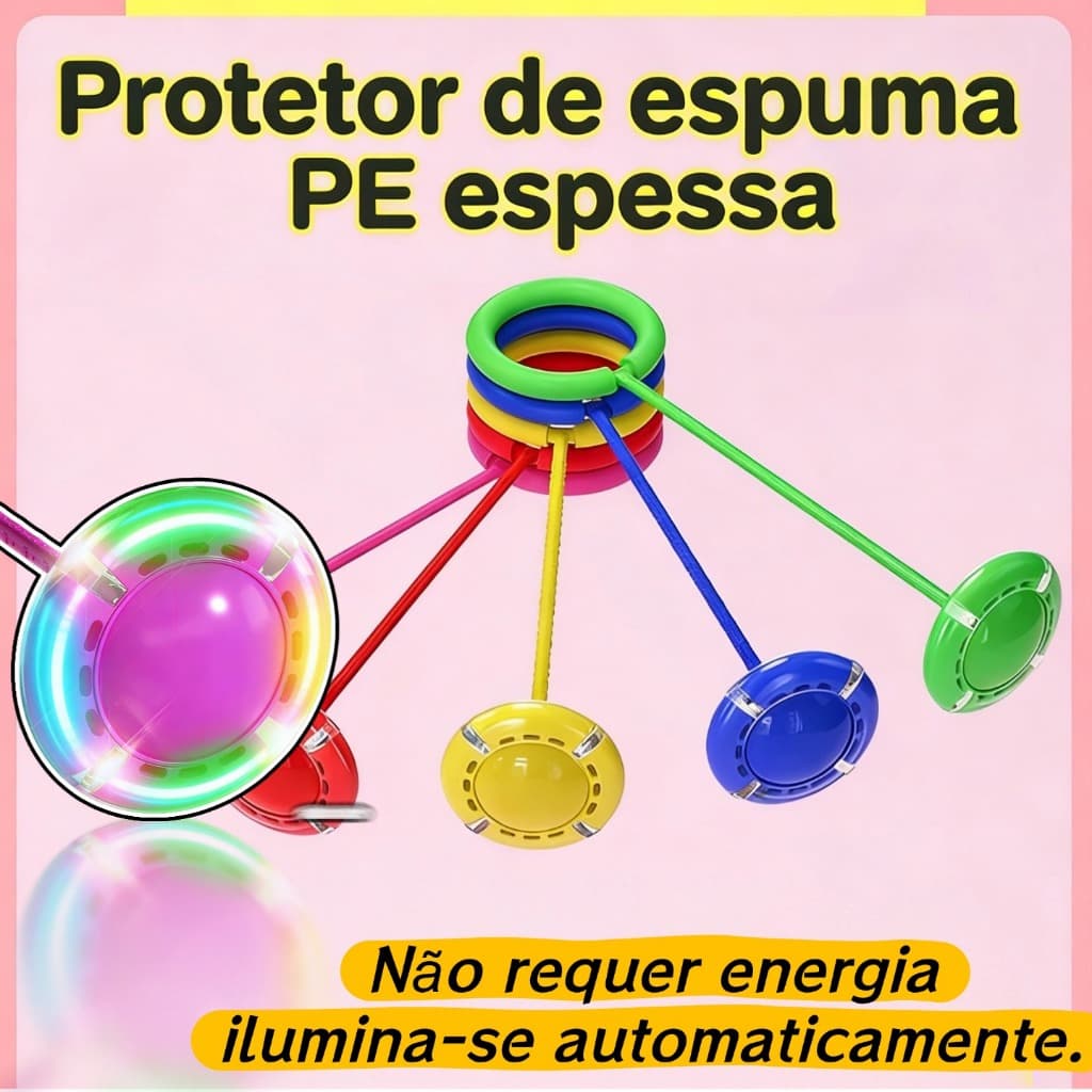 Pula Corda Giratório Com Led Gira Pula Corda LED Pisca/Pisca Brinquedo Infantil Pula Corda Exercício