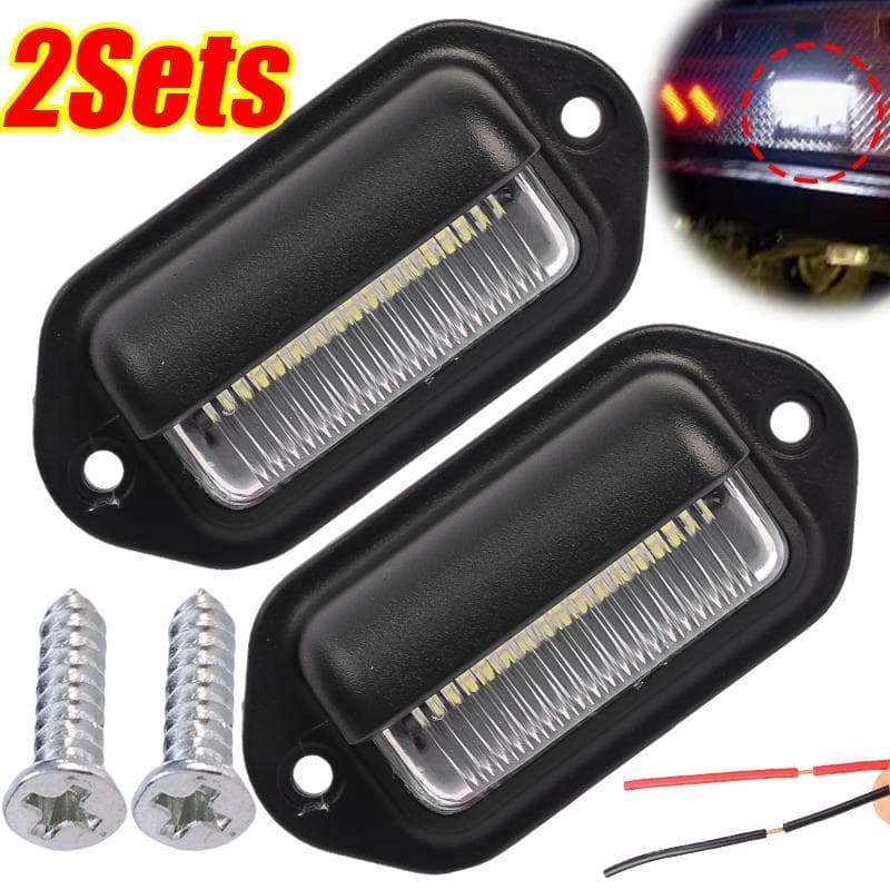 6 LED Luzes Da Placa De Identificação Do Carro À Prova Dwaterproof Água 12-24V Universal Caminhão RV Reboque Cauda Licen