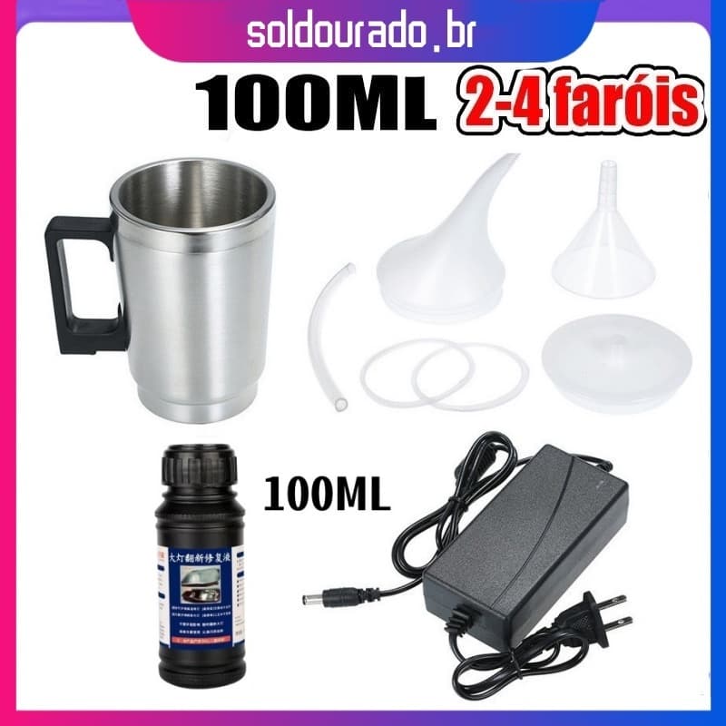 Kit De Polimento Para Farol De Polímero Líquido , Reparo De Polimetro , Floco