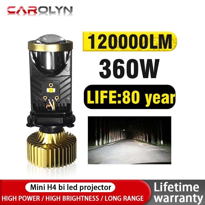 H4 LED Lâmpada Do Farol Da Motocicleta Não Polaridade Plug & Play Feixe Alto/Baixo H4 BA20D Motorb Sem Fio 6500K DC/AC 1