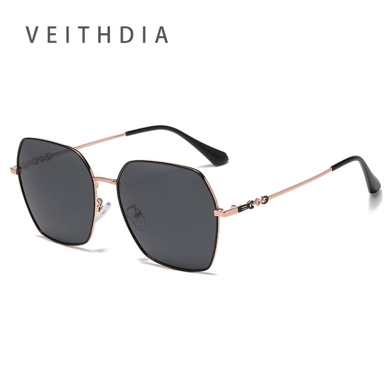 Óculos De Sol Polarizados Femininos Vintage De Armação Grande VEITHDIA Com Tons UV400 Estilo Rua Z2347