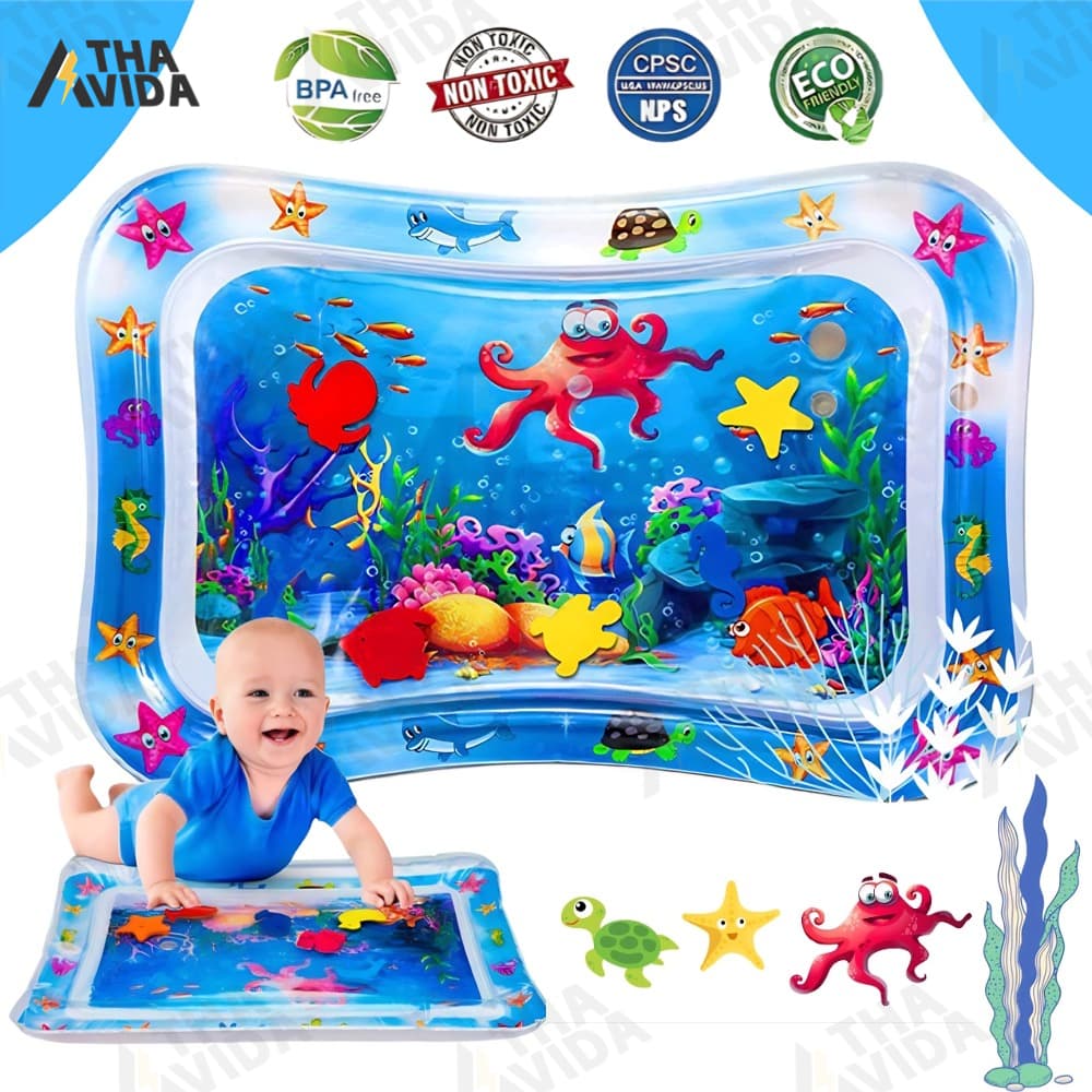 Tapete Inflável Bebê Água Atividade Criança Brinca Brinquedo interação entre pais e filhos brinquedos infantis