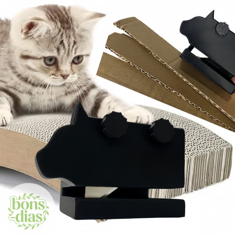 Cortador de papelão para arranhadores de gato - ferramenta de corte portátil ambidestro