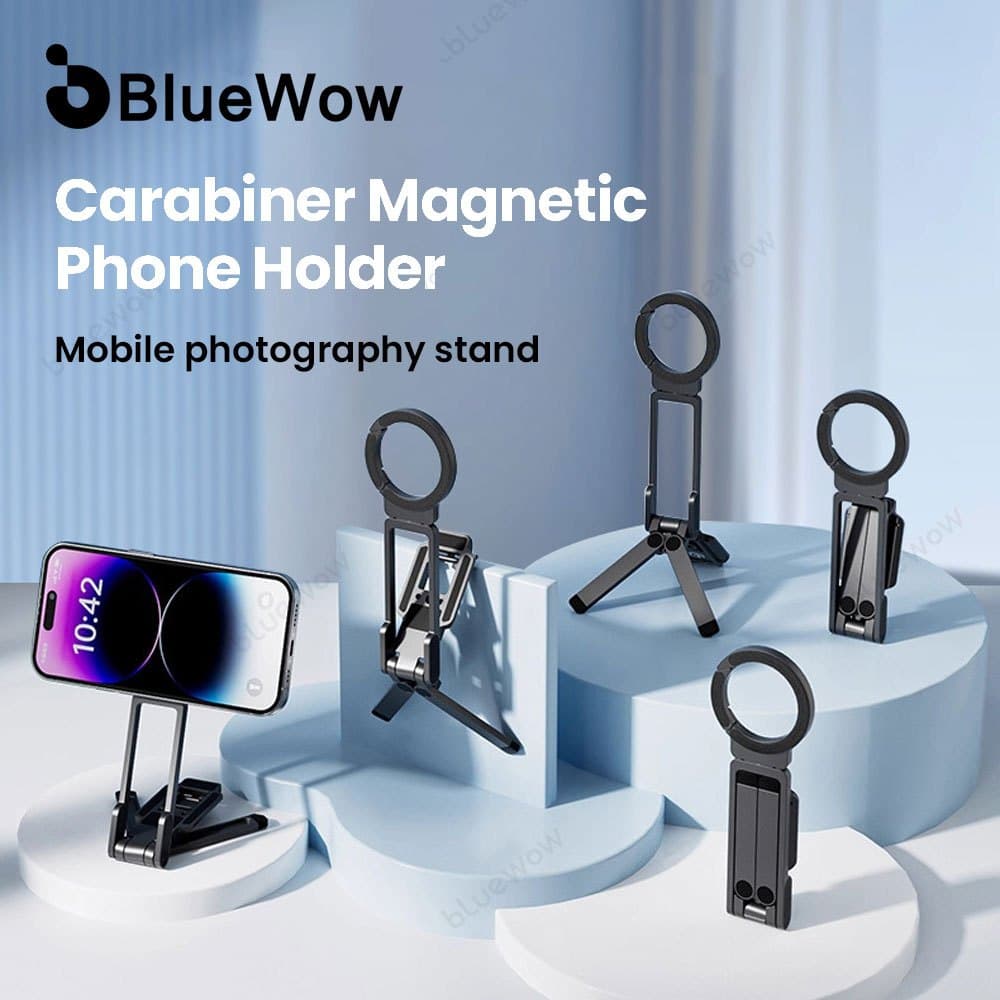 Tripé Magnético De Telefone BlueWow Para iPhone , Mini De Suporte Portátil Magsafe Com Dupla Face