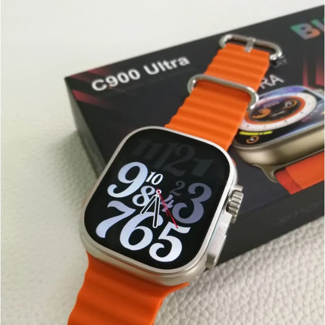 Relógio inteligente Ultra Series 9 Display Calculadora de frequência cardíaca Relógio masculino - Três pulseiras